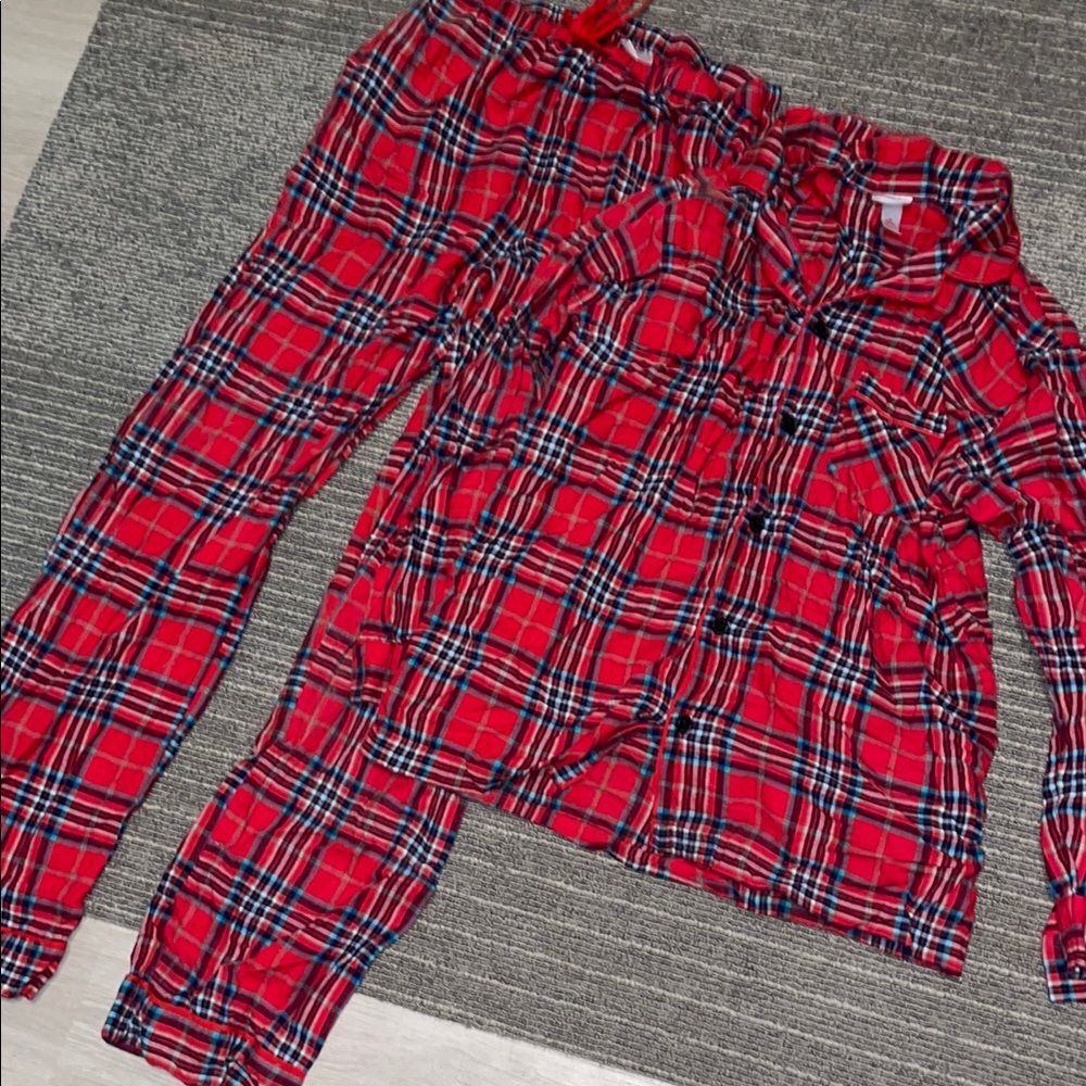 Red Plaid Pajama Set
